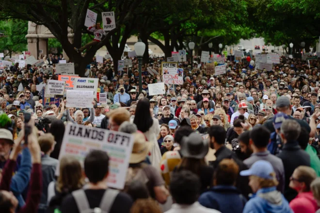 Texans Protest Elon Musk and Trump Administration at State Capitol
