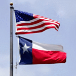 Texas & USA American Flag