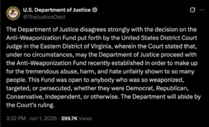 DOJ statement
